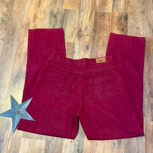 Lee VTG 90s Burgundy Colored Hi Waisted Relaxed Fit Jean SZ 10M